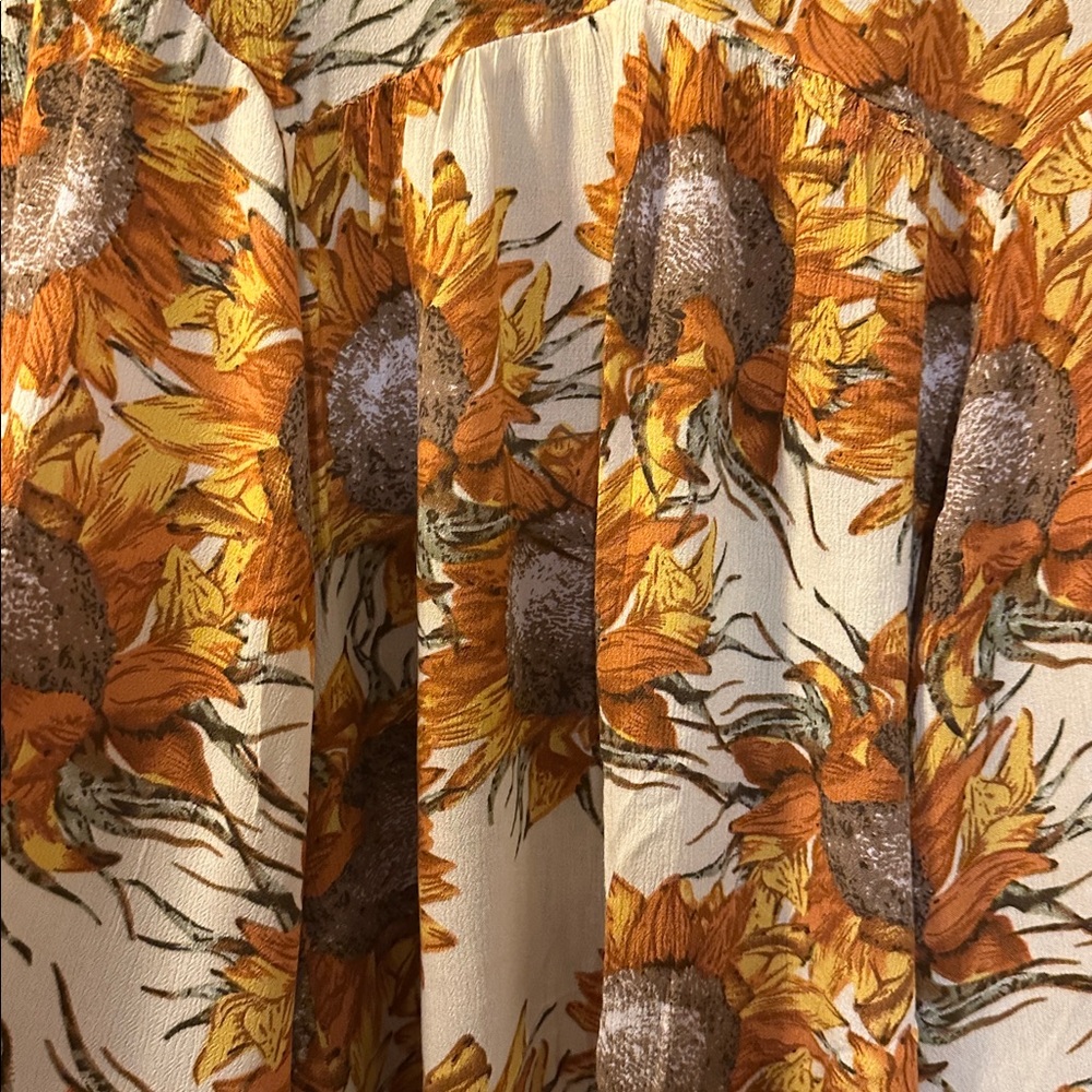 Umgee Sunflower Boho Blouse, size Sm - Picture 3 of 5